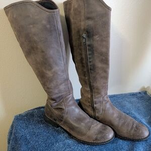 Born Distressed Brown Over the Knee Boots